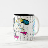 砂糖カラフルグモダンラ技パーソナライズされた ツートーンマグカップ (正面右)