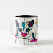 砂糖カラフルグモダンラ技パーソナライズされた ツートーンマグカップ (正面左)