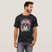 砂糖カラフルスカル-スカルギフト Tシャツ (正面フル)