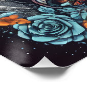 砂糖カラフルスカルno 1c光沢ポスター ポスター (コーナー)