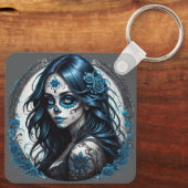 砂糖カラフルスカルno 9光沢ポスター キーホルダー (裏面)