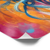 砂糖カラフルスカルno c4光沢ポスター ポスター (コーナー)