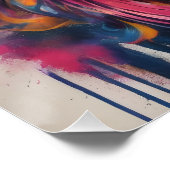 砂糖カラフルスカルno ca光沢ポスター ポスター (コーナー)