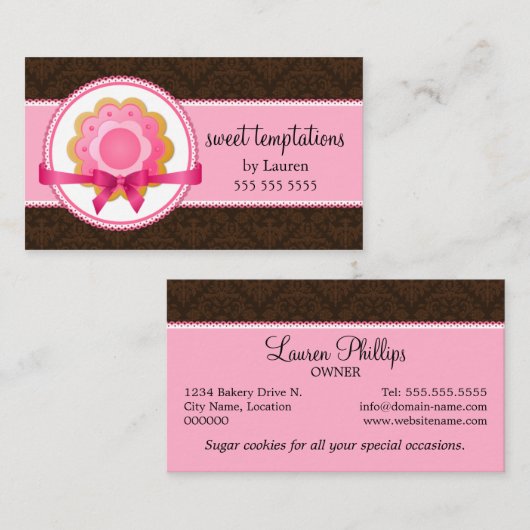 砂糖クッキーのベーカリー 名刺 (正面/裏面)