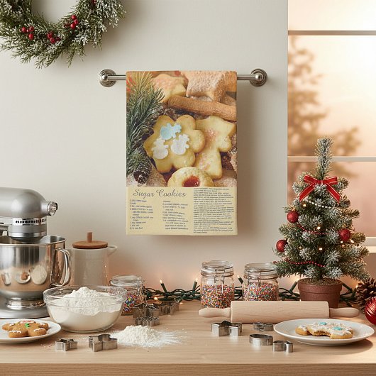 砂糖クッキーのレシピ キッチンタオル