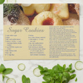 砂糖クッキーのレシピ キッチンタオル (折り畳み)