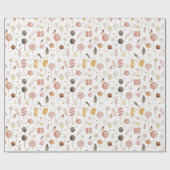 砂糖スイーツとキャンディクリスマス ラッピングペーパー (フラット)