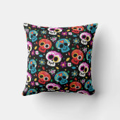 砂糖スカルとデイジー クッション (裏面)