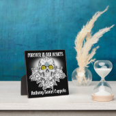 砂糖スカルとバラ記念額 フォトプラーク (インサイチュ)