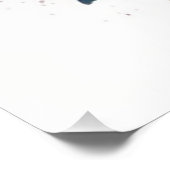 砂糖スカルとワイルドフラワーウォールアート ポスター (コーナー)