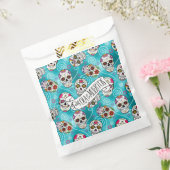 砂糖スカルと渦巻きターコイズID725 フェイバーバッグ (封をした状態)