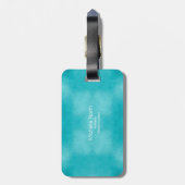 砂糖スカルと渦巻きターコイズID725 ラゲッジタグ (裏面縦)