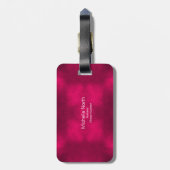 砂糖スカルと渦巻きバラ赤ID725 ラゲッジタグ (裏面縦)