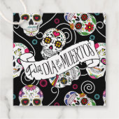 砂糖スカルと渦巻きブラックID725 フェイバータグ (正面)