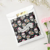 砂糖スカルと渦巻きブラックID725 フェイバーバッグ (封をした状態)