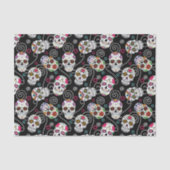 砂糖スカルと渦巻きブラックID725 薄葉紙 (正面)