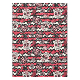 砂糖スカルと花柄 テーブルクロス