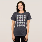 砂糖スカルと花 トライブレンドTシャツ (正面全面)