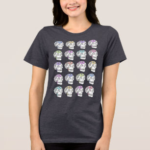 砂糖スカルと花 トライブレンドTシャツ