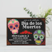 砂糖スカルのブラックデイ・オブ・ザ・デッド・パーティー 招待状 (スタンド正面)