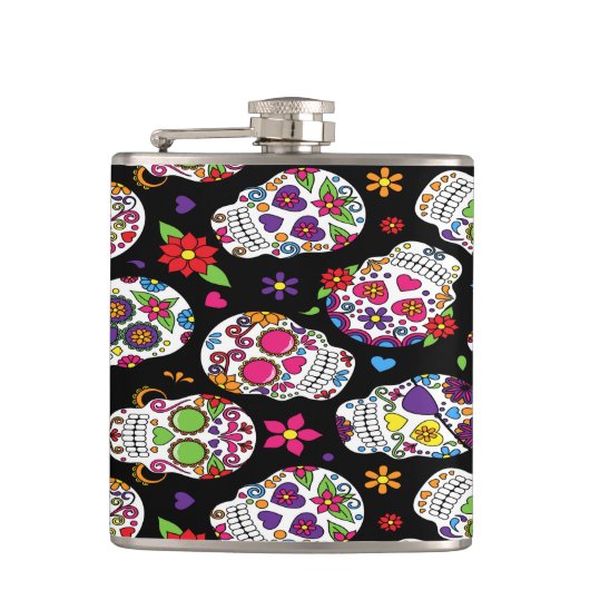 砂糖スカルの恐ろしさとゾッとするような脅威 フラスク (正面)