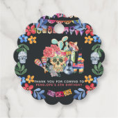 砂糖スカルの日の死んだテーマありがとう フェイバータグ (正面)