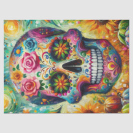 砂糖スカルの日の死んだデコページ 薄葉紙