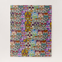 砂糖スカルの日の死んだハロウィーンコラージュ