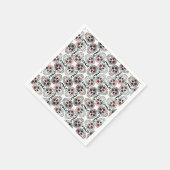 砂糖スカルの日の死んだパーティーナプキンス スタンダードカクテルナプキン (角)