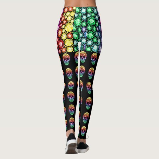 砂糖スカルの日の死んだポップ・アートのファッションレギンス レギンス (裏面)