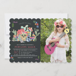 砂糖スカルの日の死んだ誕生日パーティー 招待状