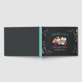 砂糖スカルの日は死んだテーマ誕生日パーティー ゲストブック (全面)