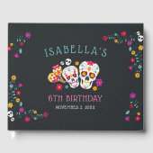 砂糖スカルの日は死んだテーマ誕生日パーティー ゲストブック (正面)