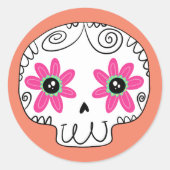 砂糖スカルの日 ラウンドシール (正面)