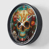 砂糖スカルの日 壁時計 (傾斜)