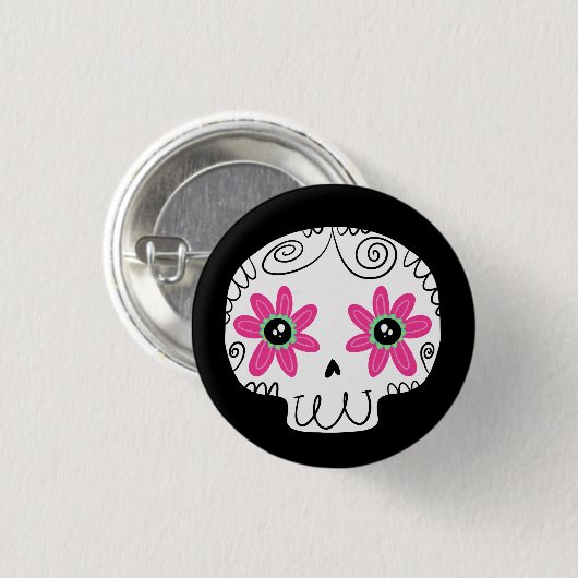 砂糖スカルの日 缶バッジ (正面&裏面)