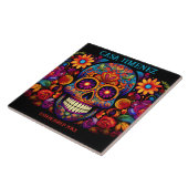 砂糖スカルの死結婚んだギフトタイル日 タイル (側面)