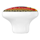 砂糖スカルの血を巻く威圧及び怖い セラミックノブ (側面)