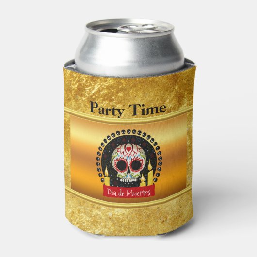 砂糖スカルの血を巻く威圧及び怖い 缶クーラー (缶正面)