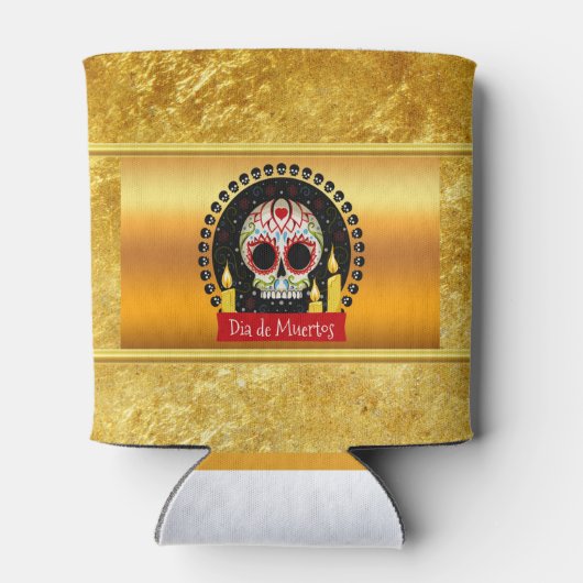 砂糖スカルの血を巻く威圧及び怖い 缶クーラー (裏面)