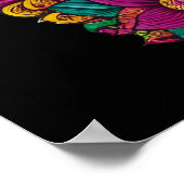 砂糖スカルアート鮮やか – メキシコの伝統 ポスター (角)