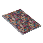 砂糖スカルアート – スカルと蝶 ノートブック (右側)