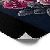 砂糖スカルアート – スカルメイクアップで女性を叩く ポスター (角)