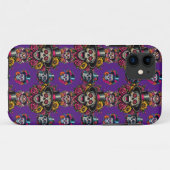 砂糖スカルアート – トップハットフローラフェスタ（紫） Case-Mate iPhoneケース (裏面(横))