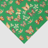 砂糖スカルアート – バタフライパターン（緑） 薄葉紙 (詳細)