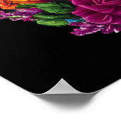 砂糖スカルアート – メキシコのバーストしゃれている ポスター (角)