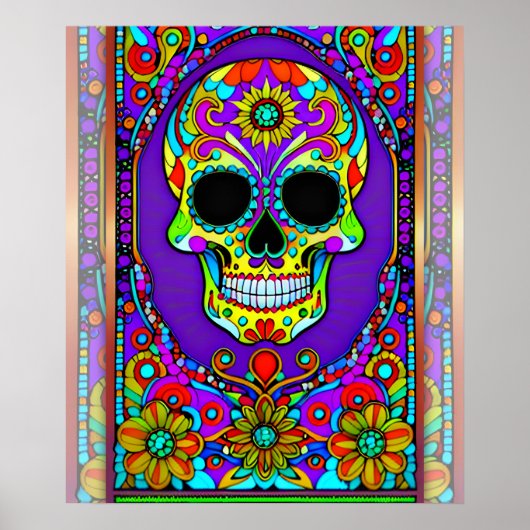 砂糖スカルアート:伝統と創造性 ポスター (正面)