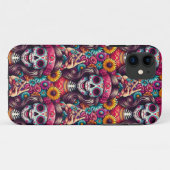 砂糖スカルアート – 女性スカル点滅の平和のサイン Case-Mate iPhoneケース (裏面(横))