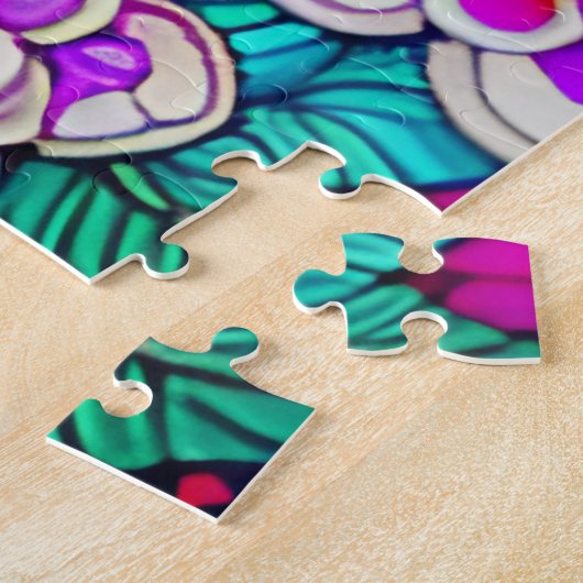 砂糖スカルアート – 死の中の生活 ジグソーパズル (側面)