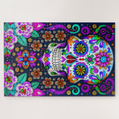 砂糖スカルアート – 死の中の生活 ジグソーパズル (横)